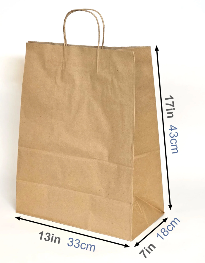 Kraft To-Go Bag 13x7x17 250pcs