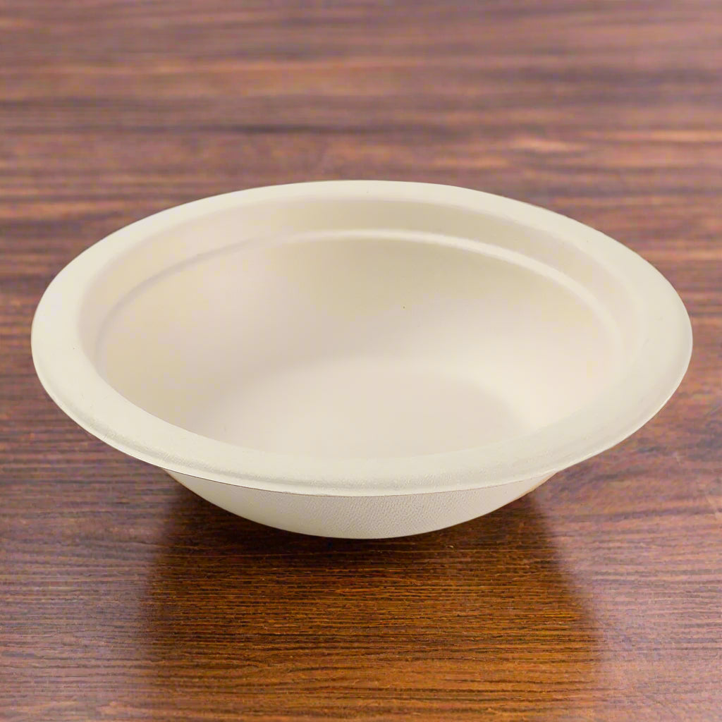 32oz Disposable Bamboo Round Bowls - 400 Bowls