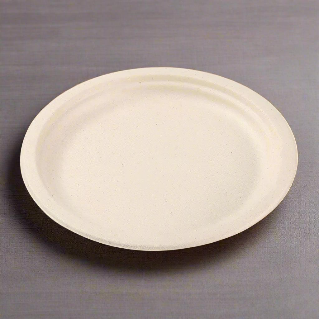9" Disposable Bamboo Round Plates - 500 Plates